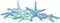 Starfish 10 Pack Green &#x26; Blue Assorted Finger Star Fish 4&#x22;-6&#x22; for Craft and Decor